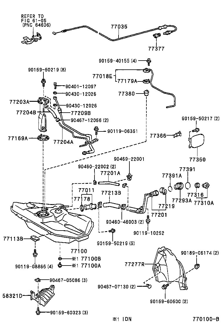 95334-06032 HOSE, FUEL, NO.1(FOR RETURN TUBE, NO.1) product image