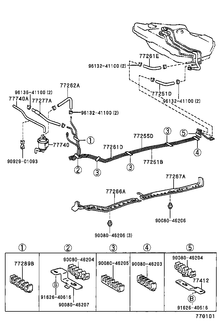 95334-06032 HOSE, FUEL, NO.1(FOR RETURN TUBE, NO.1) product image