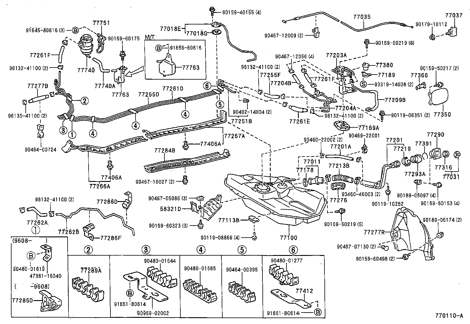 77035-16210 CABLE SUB-ASSY, FUEL LID LOCK CONTROL product image