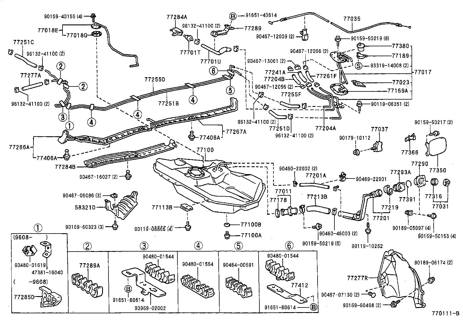 77035-16210 CABLE SUB-ASSY, FUEL LID LOCK CONTROL product image