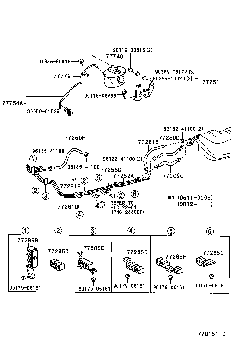 77035-35080 CABLE SUB-ASSY, FUEL LID LOCK CONTROL product image
