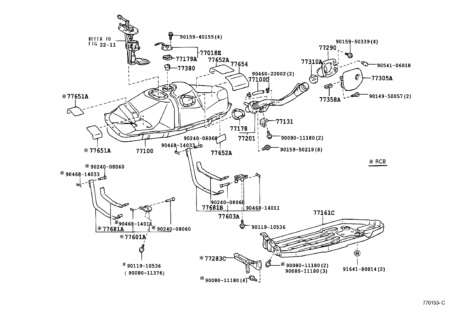 Toyota 77001-04020 TANK ASSY, FUEL