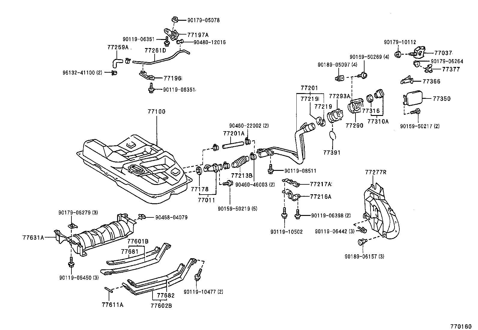77209-06010 TUBE SUB-ASSY, FUEL PUMP product image