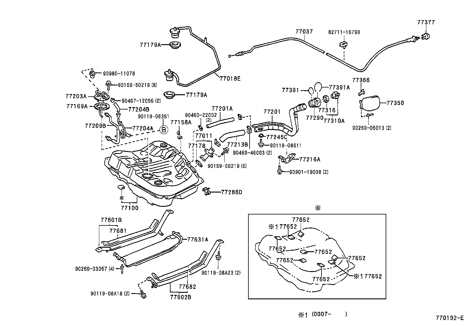 77286-21030 CLAMP, FUEL TUBE, NO.1 product image