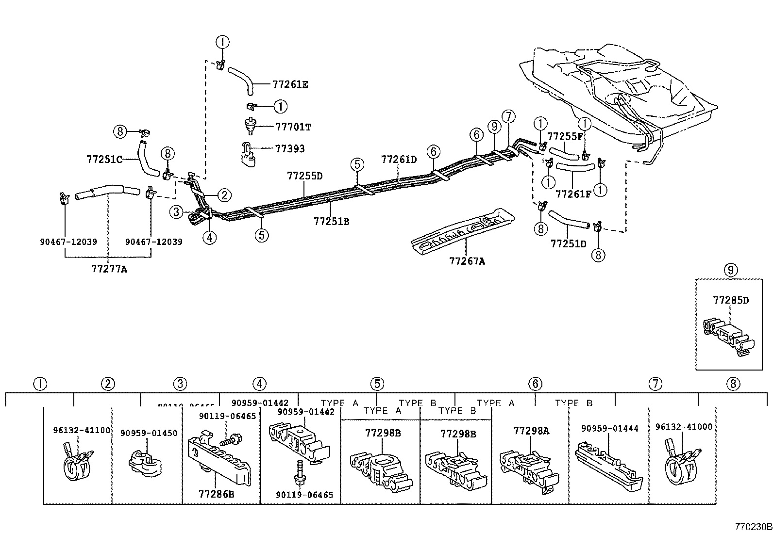 77113-13010 PLATE, FUEL TANK SIDE product image