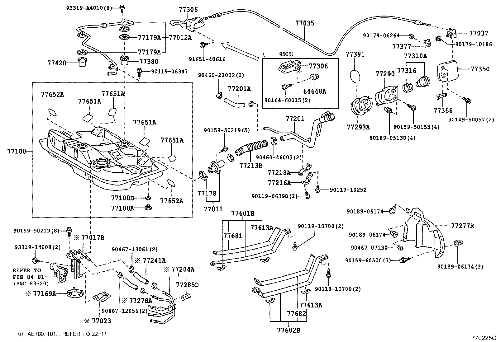 77113-13010 PLATE, FUEL TANK SIDE product image