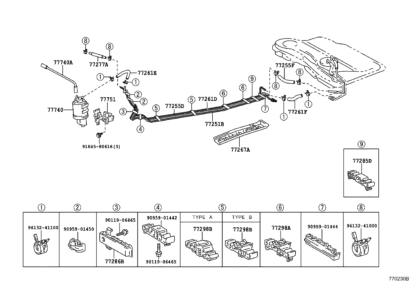 77113-13010 PLATE, FUEL TANK SIDE product image