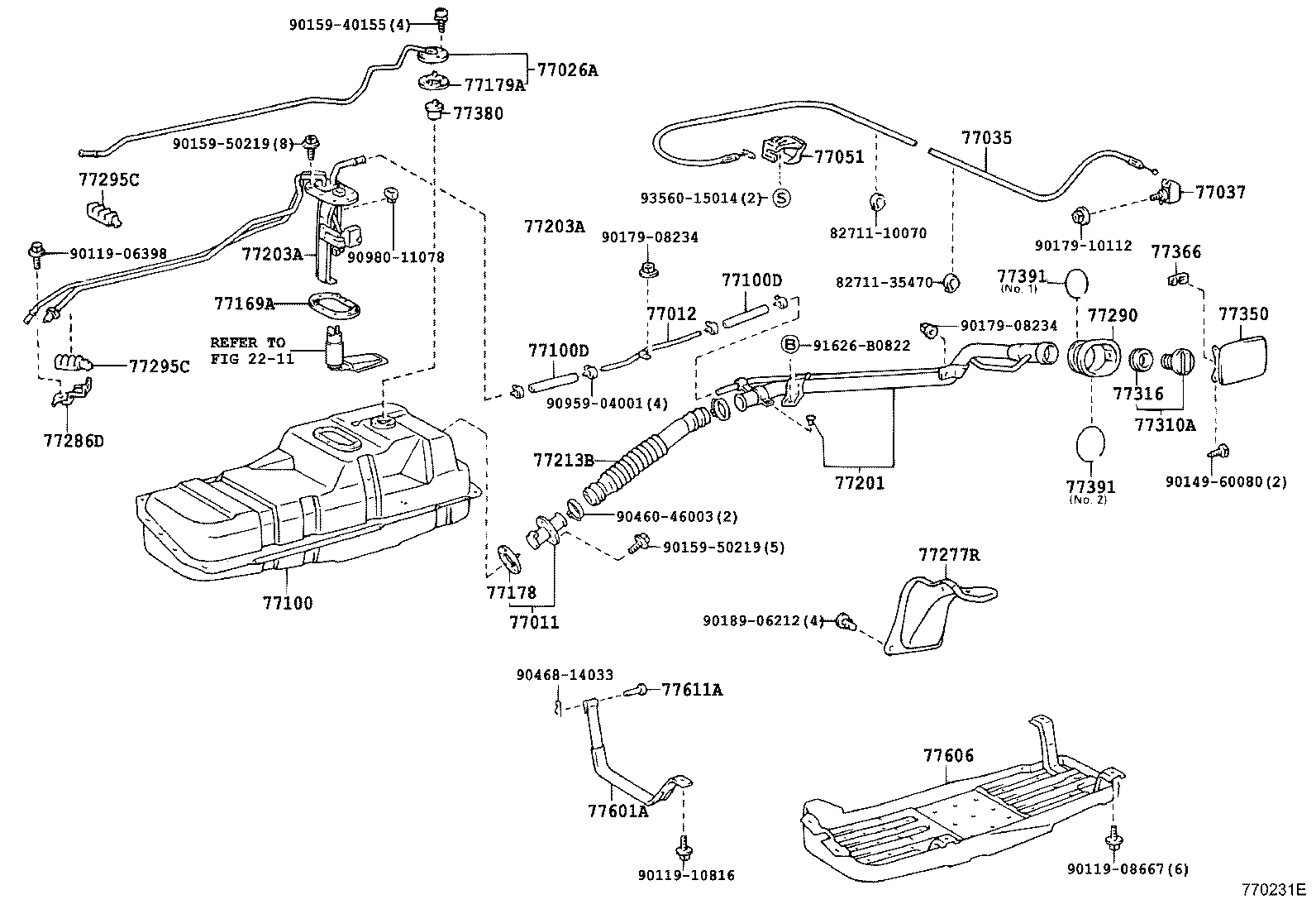 Toyota 77001-3D480 TANK ASSY, FUEL