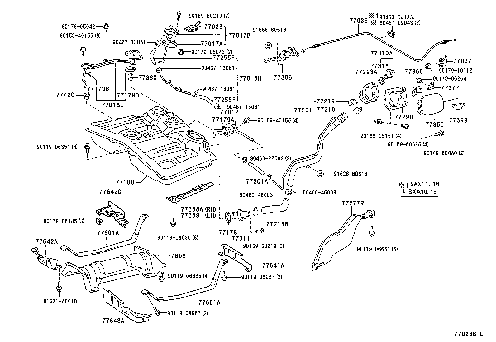 Toyota 77001-42061 TANK ASSY, FUEL
