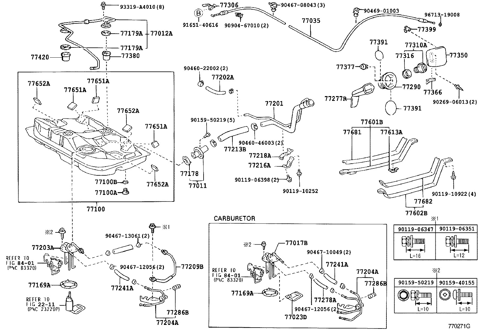 77012-12180 TUBE SUB-ASSY, FUEL TANK BREATHER, NO.1 product image