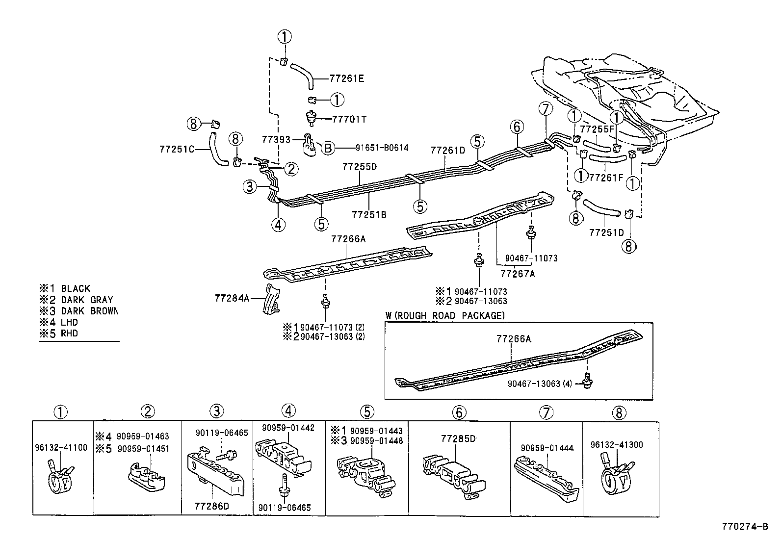77012-12180 TUBE SUB-ASSY, FUEL TANK BREATHER, NO.1 product image