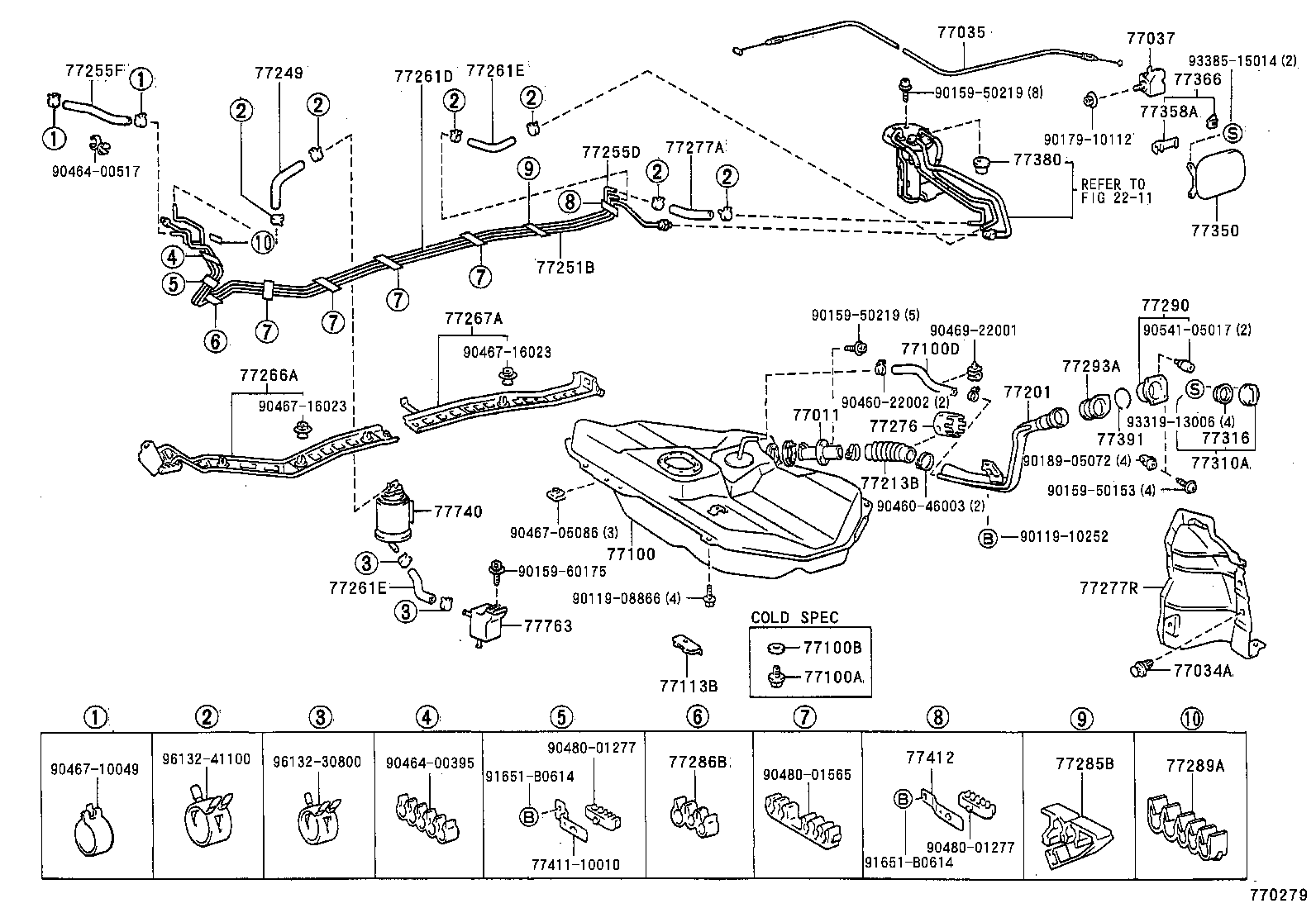 95334-04010 HOSE, FUEL, NO.2 (FOR FUEL RETURN TUBE) product image