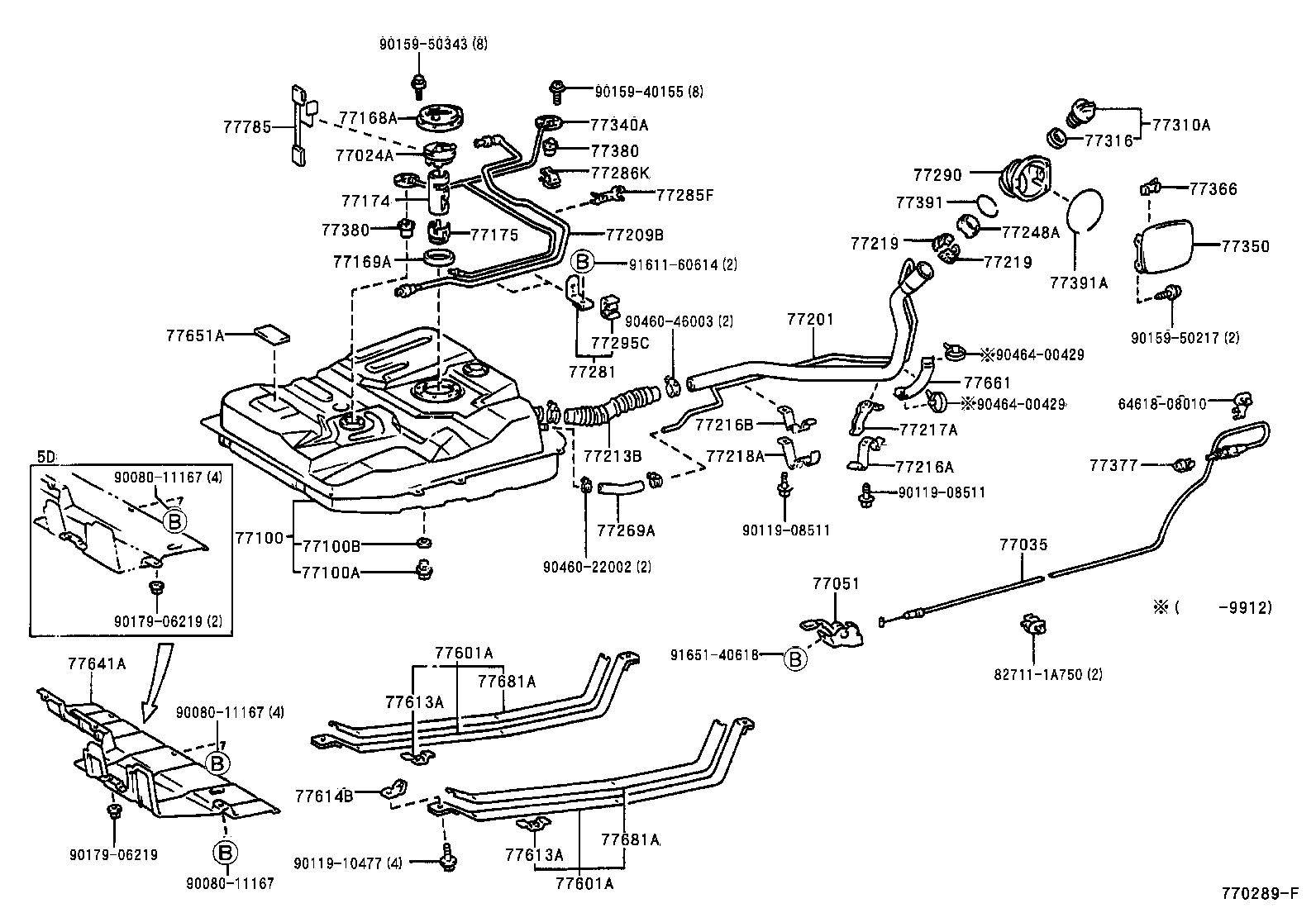 Toyota 77001-08030 TANK ASSY, FUEL