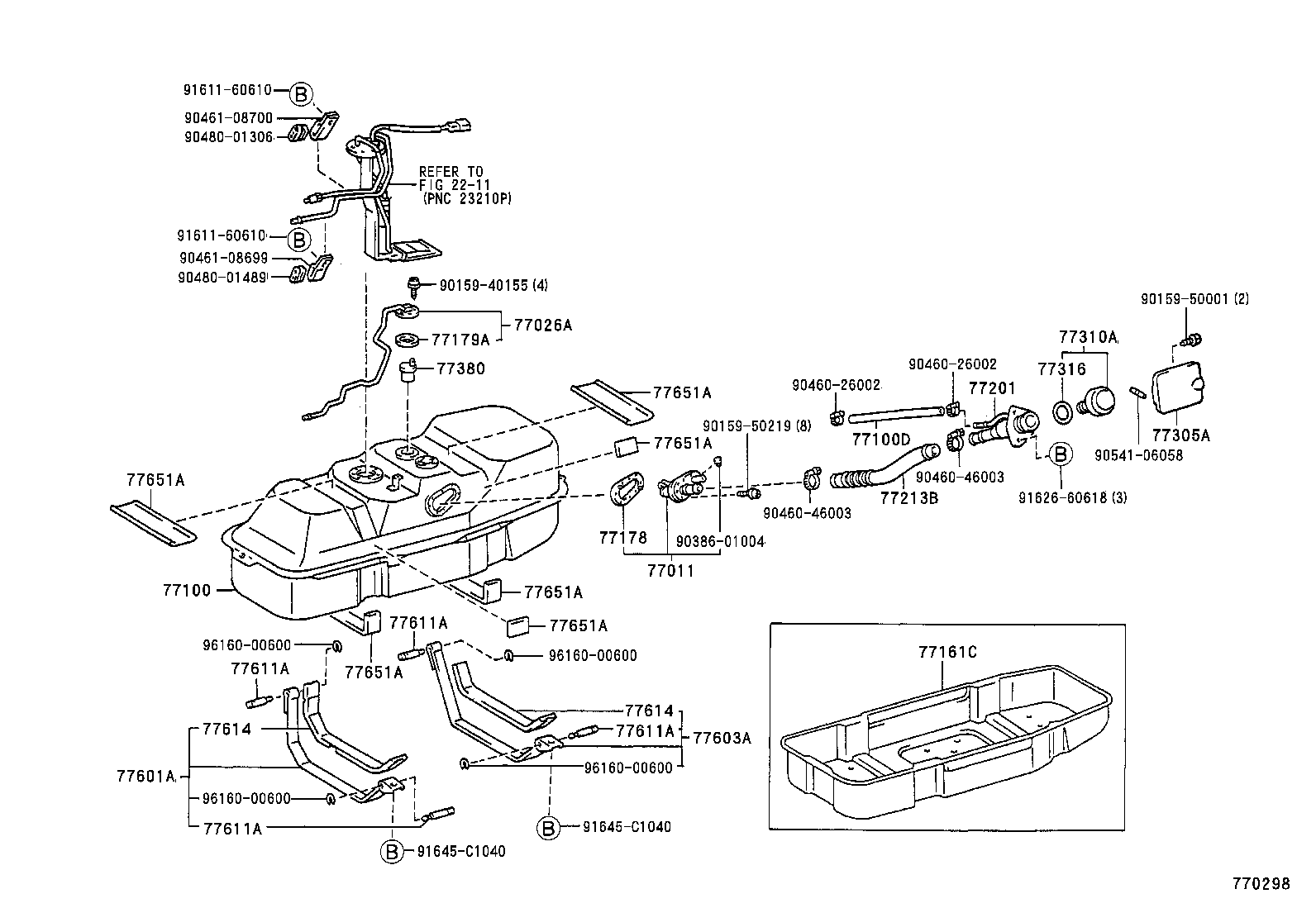77019-34031 HOSE, FUEL, NO.2 (FOR FUEL RETURN TUBE) product image