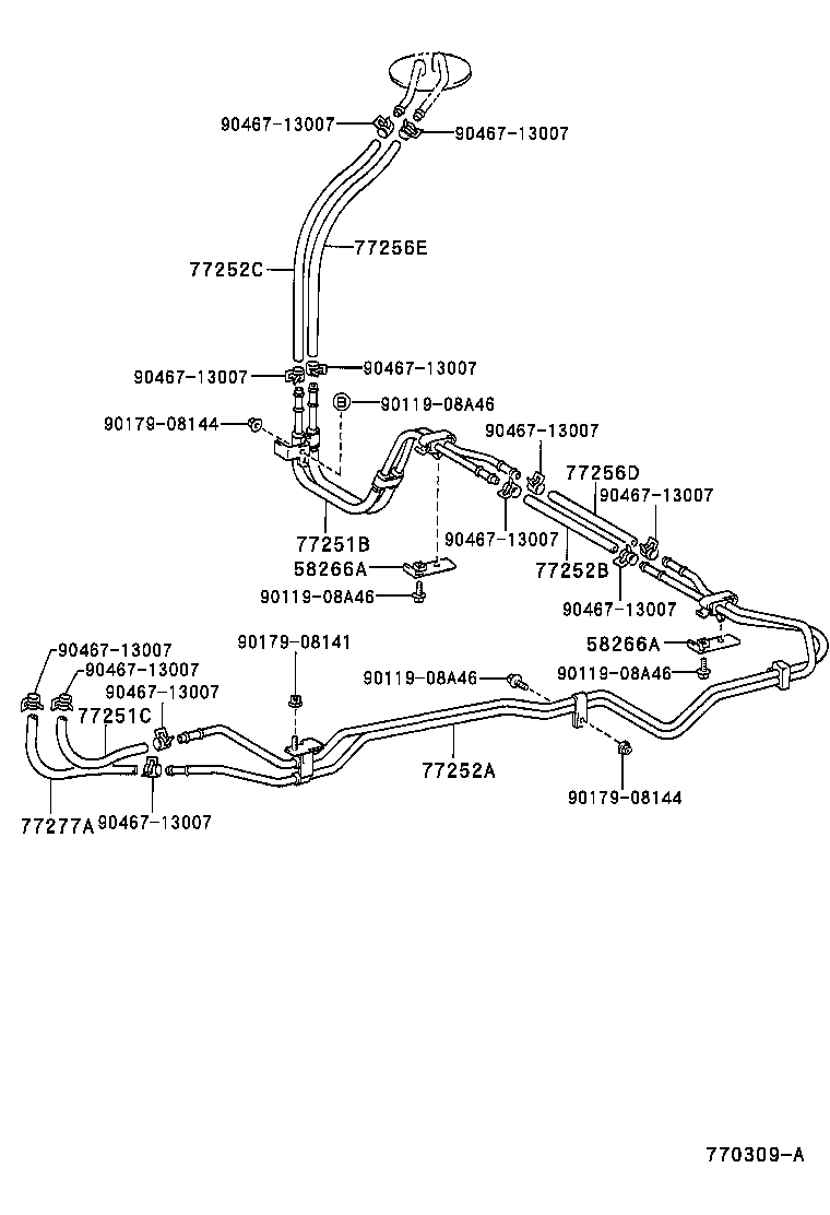 23271-78010 HOSE, FUEL, NO.1(FOR FUEL MAIN TUBE) product image