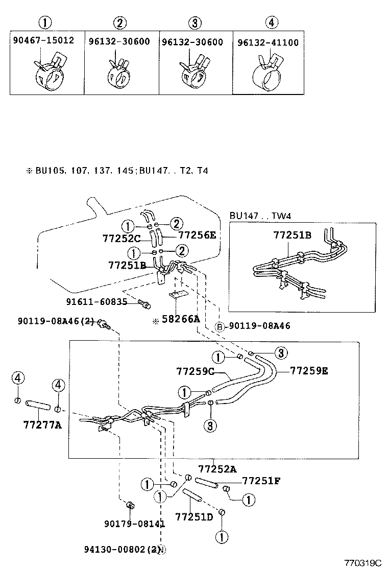 23271-78010 HOSE, FUEL, NO.1(FOR FUEL MAIN TUBE) product image