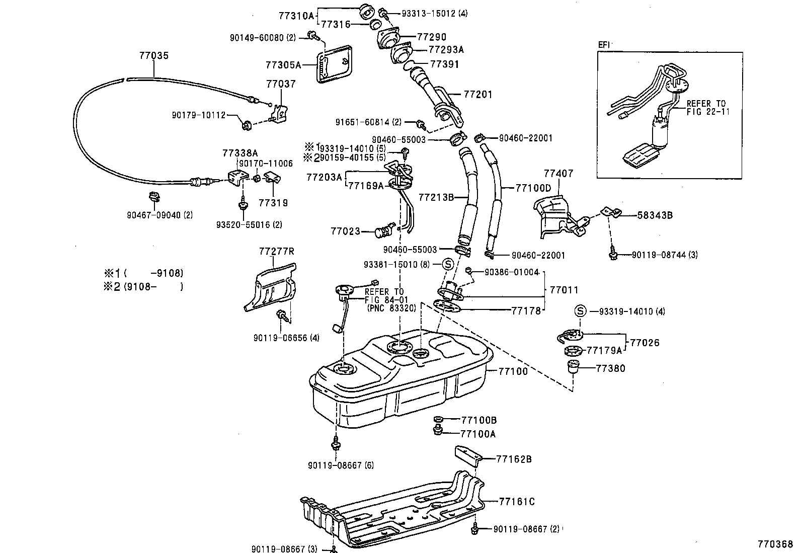 90445-12262 HOSE, FUEL, NO.2 (FOR FUEL RETURN TUBE) product image