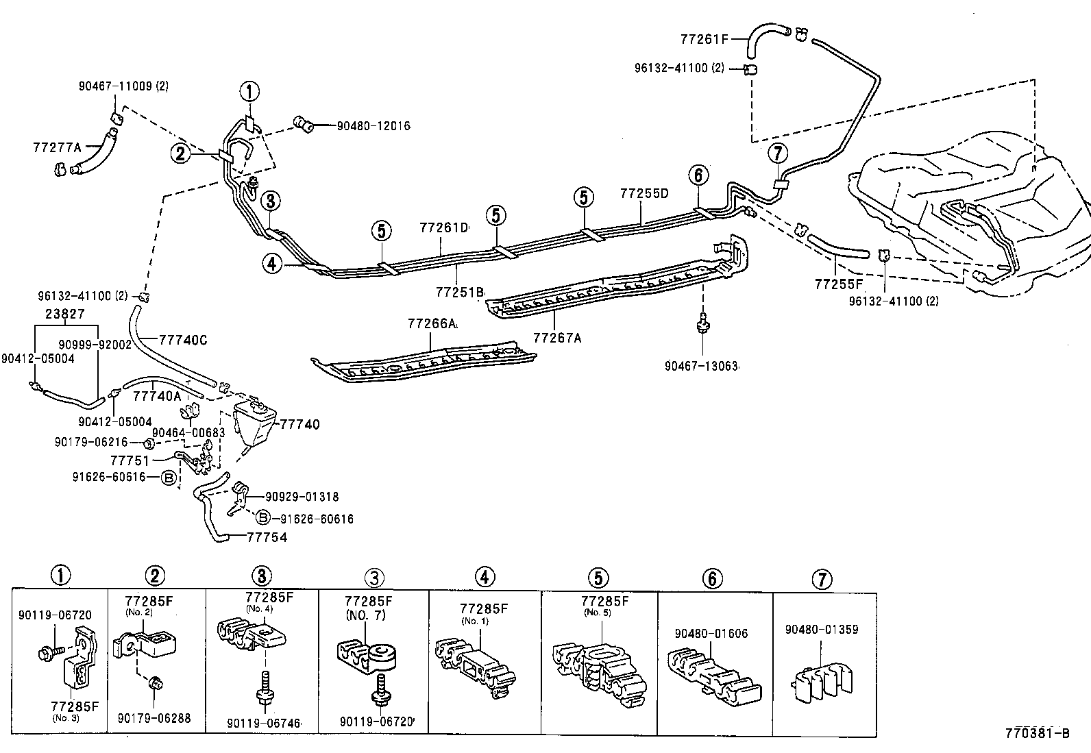 77286-21030 CLAMP, FUEL TUBE, NO.1 product image