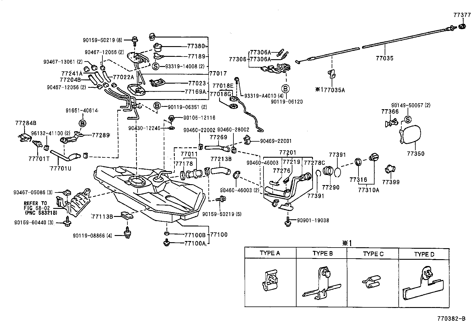 77285-10030 CLAMP, FUEL TUBE, NO.1 product image