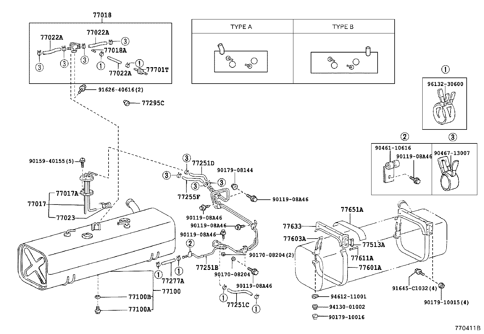 77206-25050 TUBE, FUEL MAIN, NO.2 product image