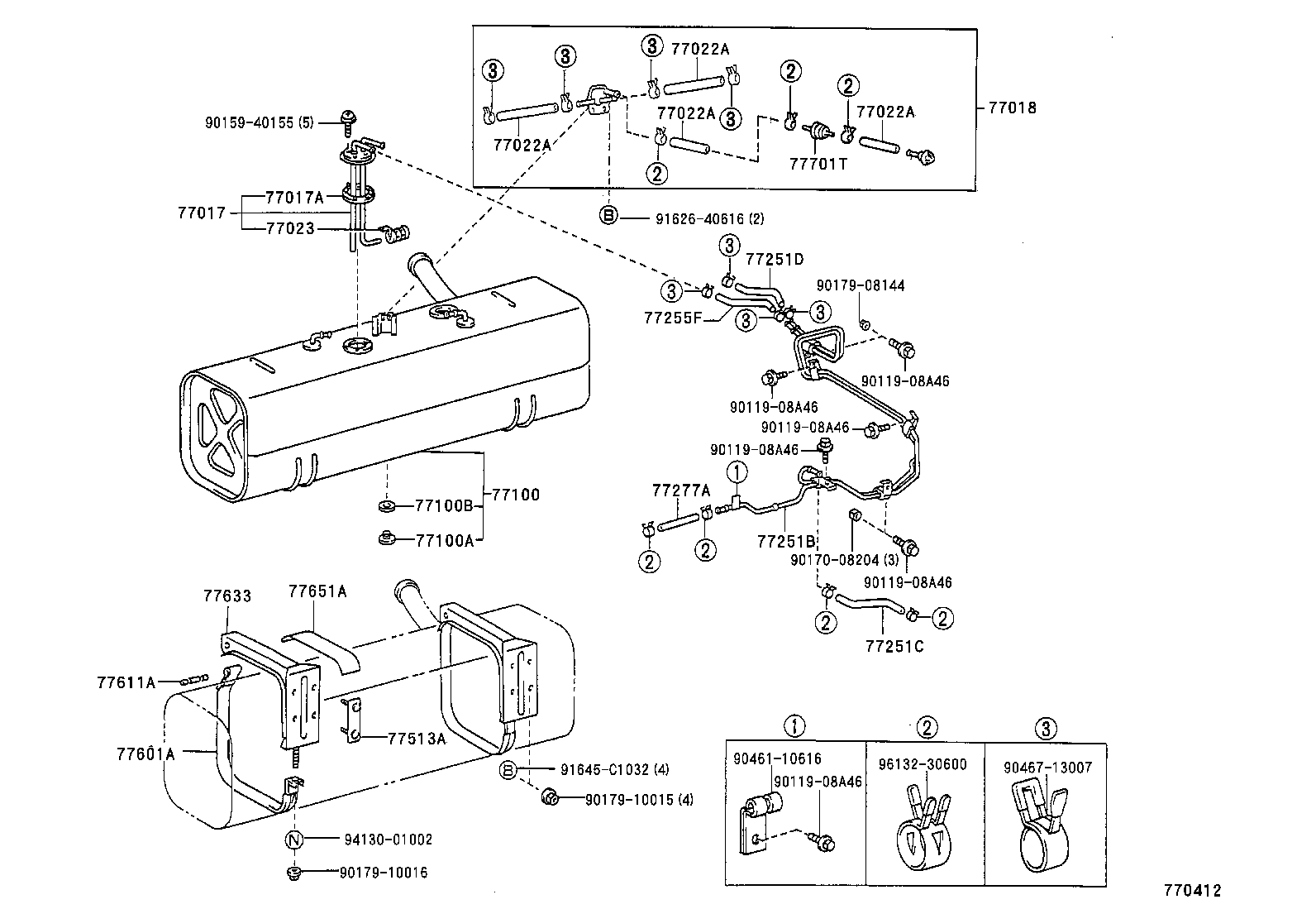 77206-25050 TUBE, FUEL MAIN, NO.2 product image