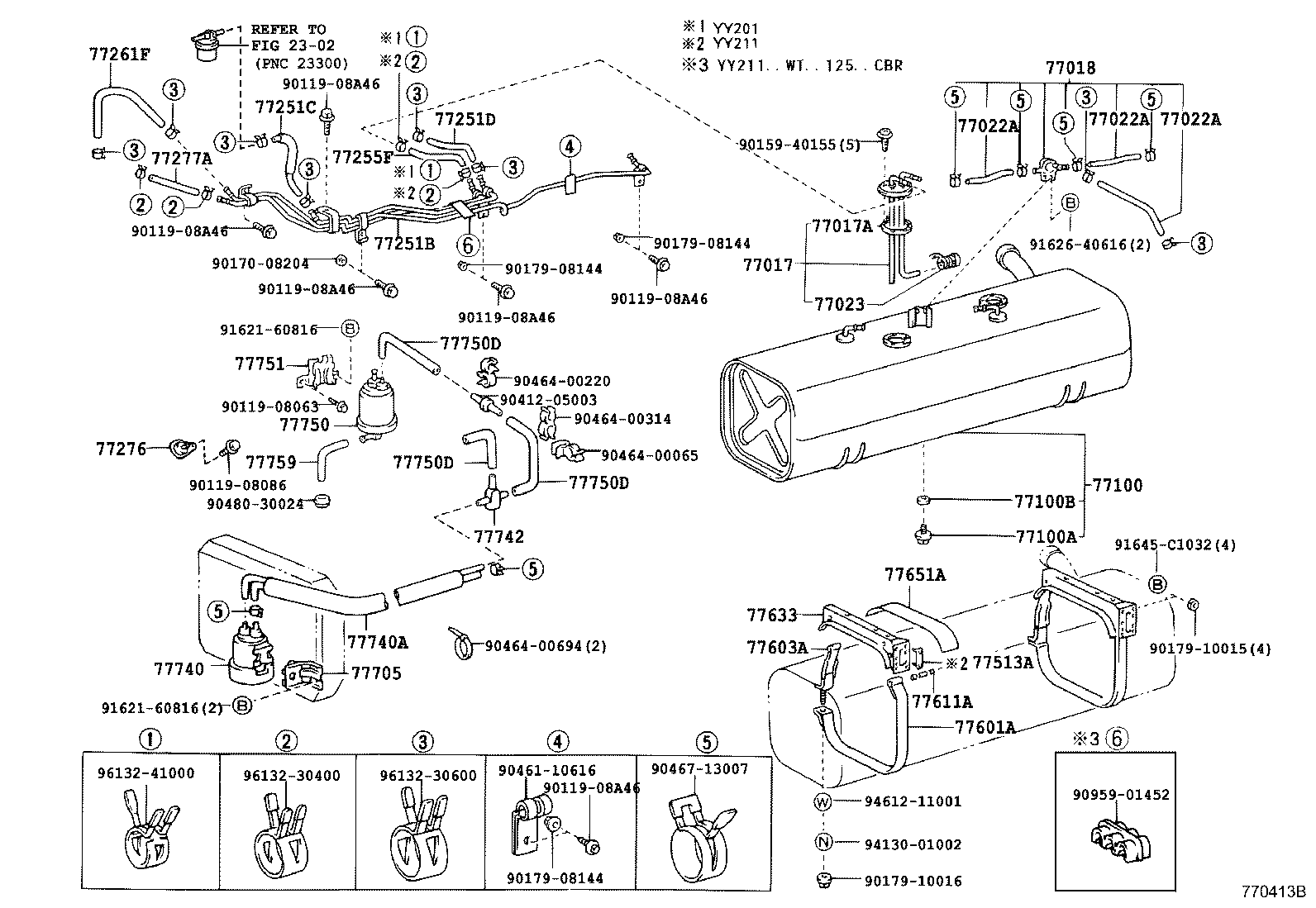 77206-25050 TUBE, FUEL MAIN, NO.2 product image