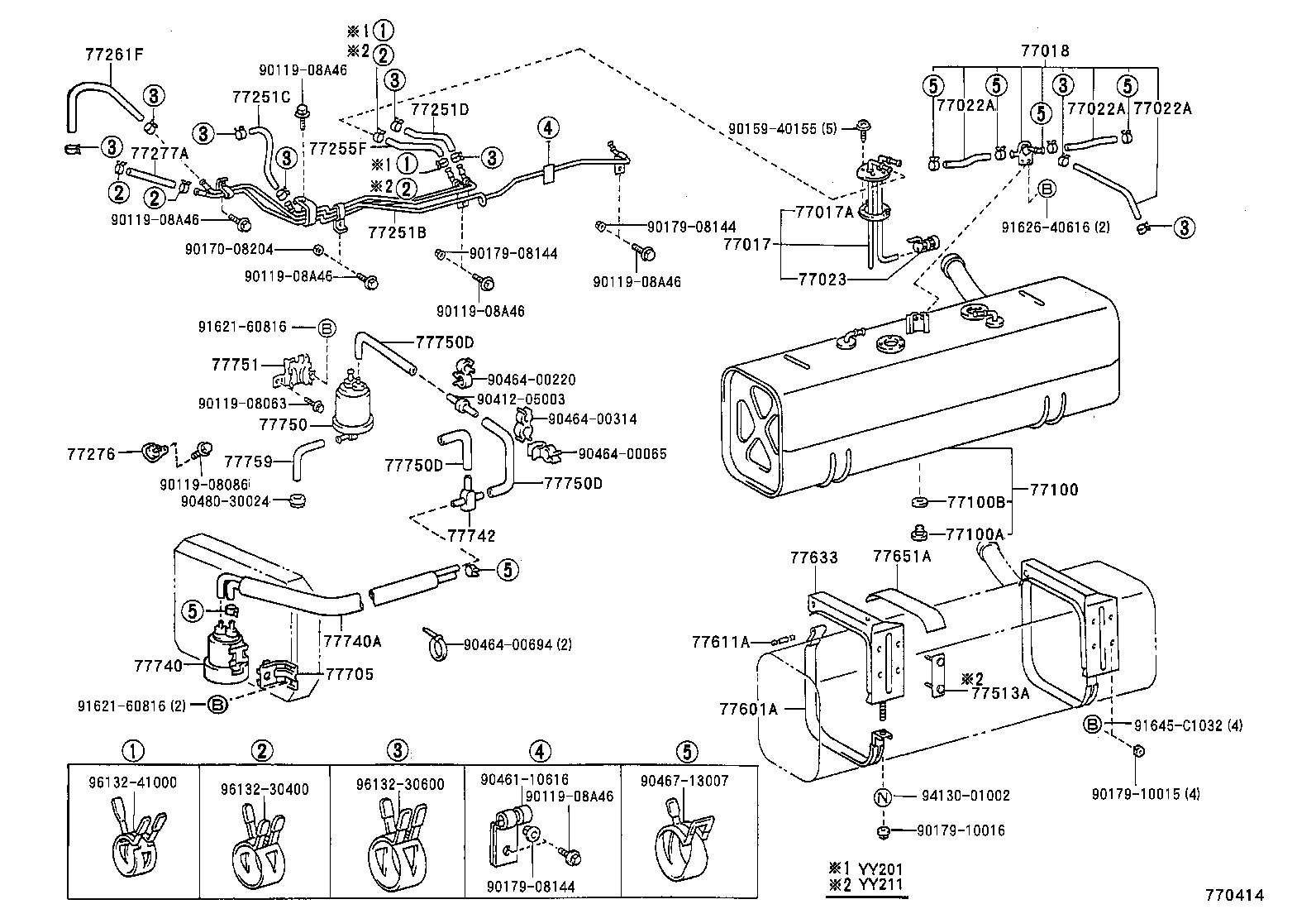 77206-25050 TUBE, FUEL MAIN, NO.2 product image