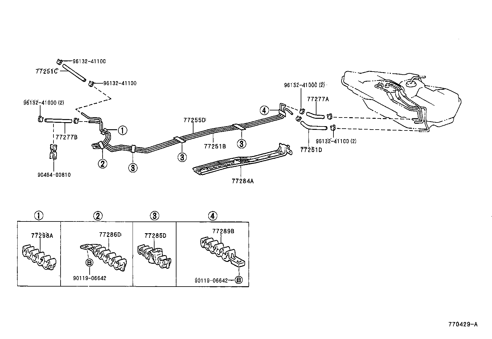 77285-10030 CLAMP, FUEL TUBE, NO.1 product image