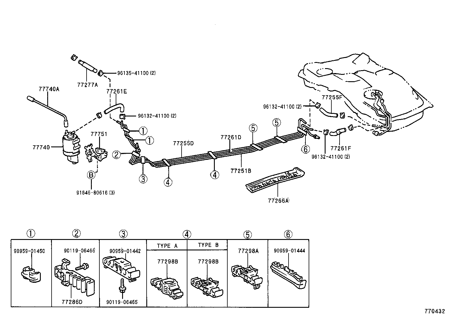 77017-13030 TUBE SUB-ASSY, FUEL TANK VENT product image