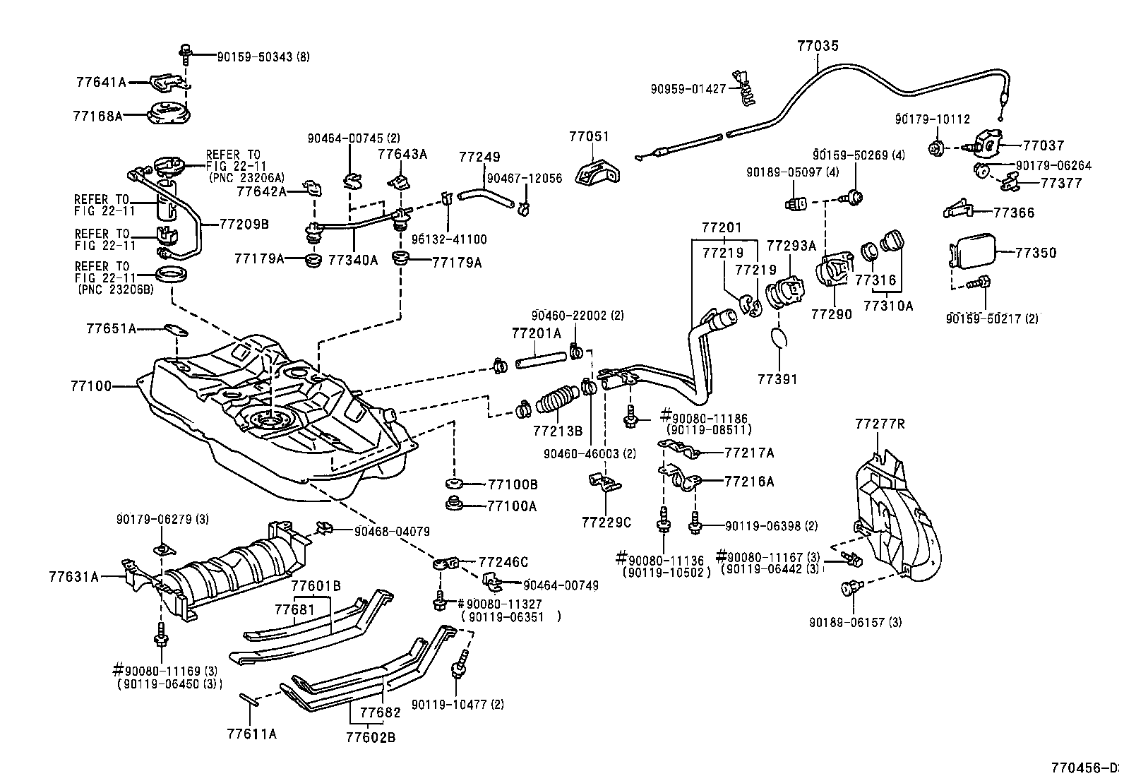 Toyota 77001-07010 TANK ASSY, FUEL