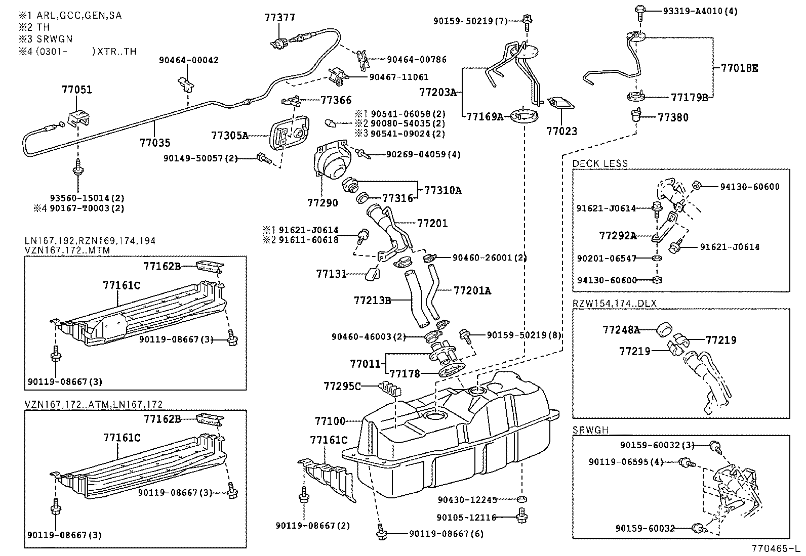 77169-04020 GASKET, FUEL SUCTION TUBE SET product image