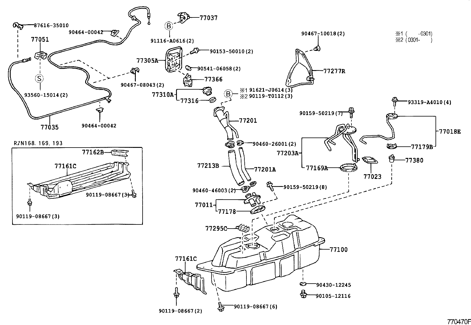 77169-04020 GASKET, FUEL SUCTION TUBE SET product image