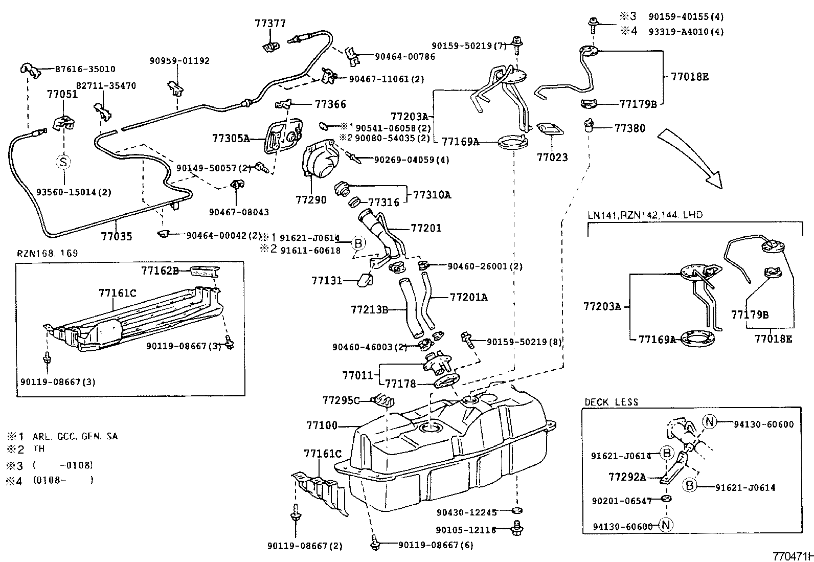 77169-04020 GASKET, FUEL SUCTION TUBE SET product image