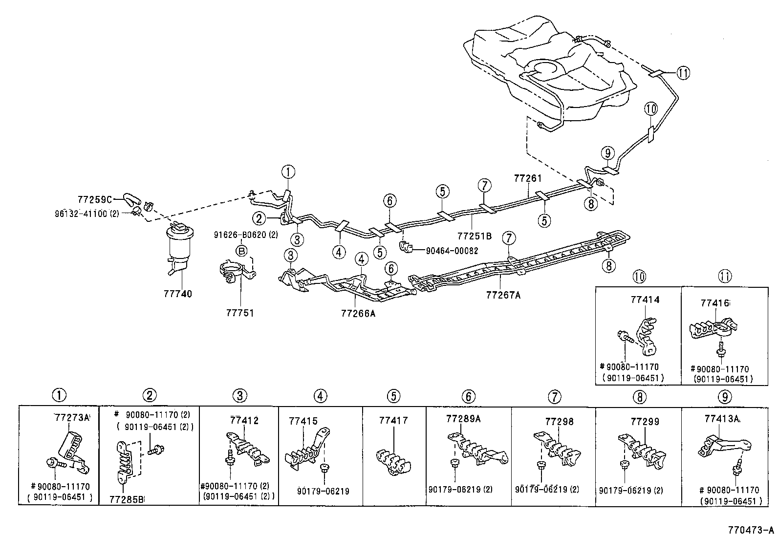 77209-06010 TUBE SUB-ASSY, FUEL PUMP product image