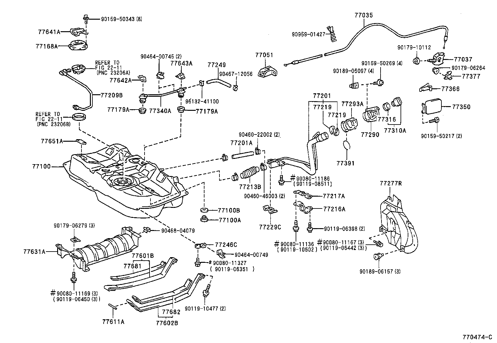 77201-41040 PIPE SUB-ASSY, FUEL TANK INLET product image