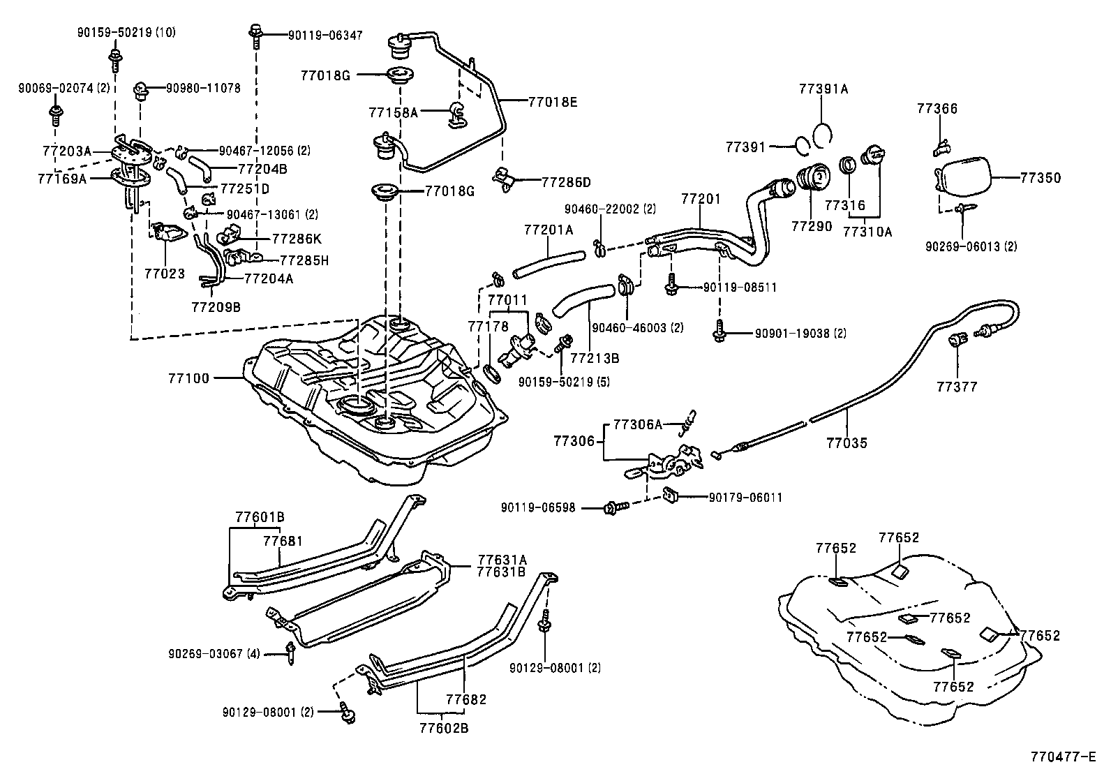 77267-20150 PROTECTOR, FUEL TUBE, NO.2 product image