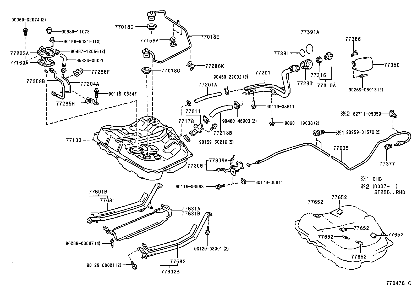 77267-20150 PROTECTOR, FUEL TUBE, NO.2 product image