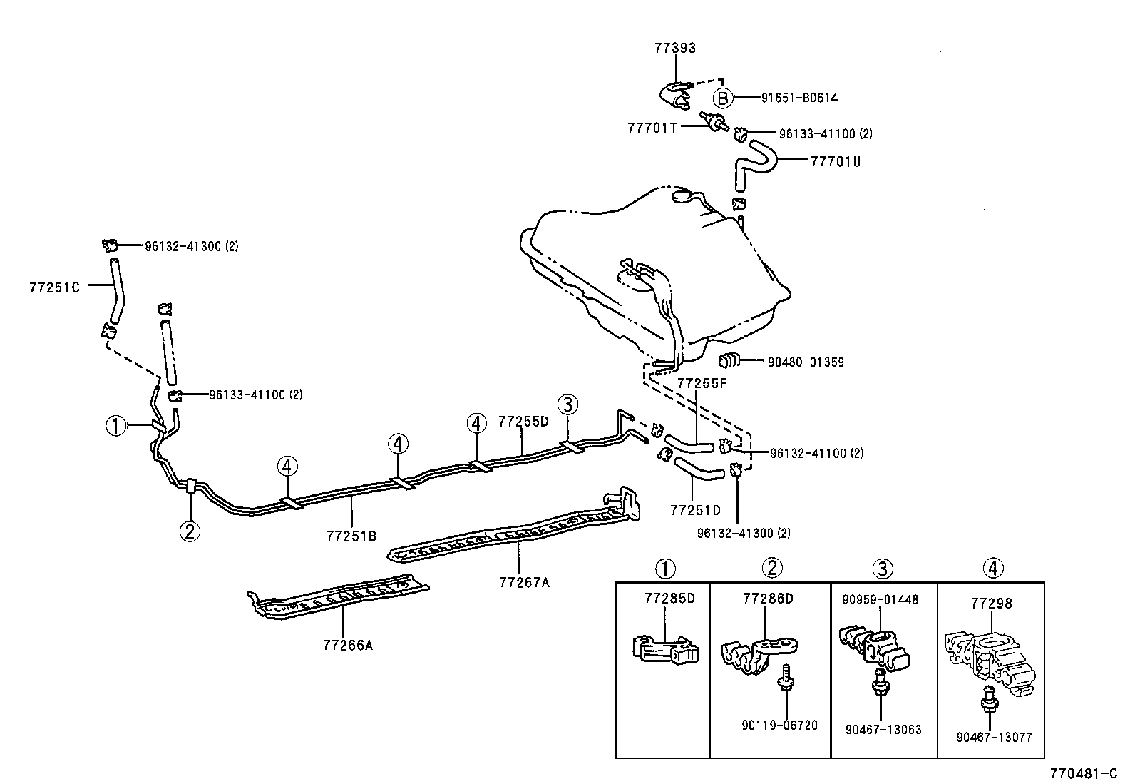 77267-20150 PROTECTOR, FUEL TUBE, NO.2 product image