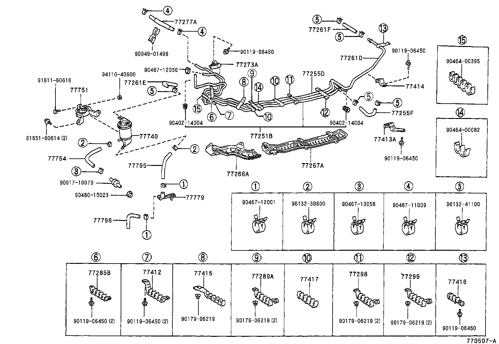 77201-32130 PIPE SUB-ASSY, FUEL TANK INLET product image