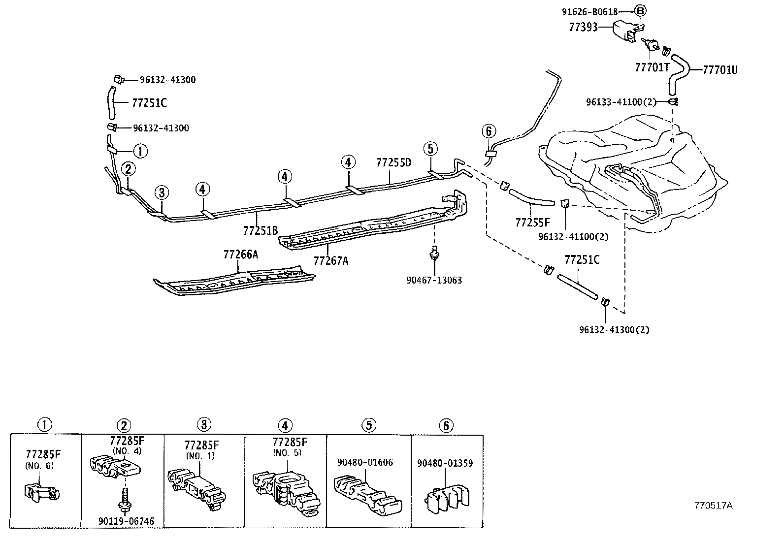 77204-20110 TUBE, FUEL TANK RETURN product image