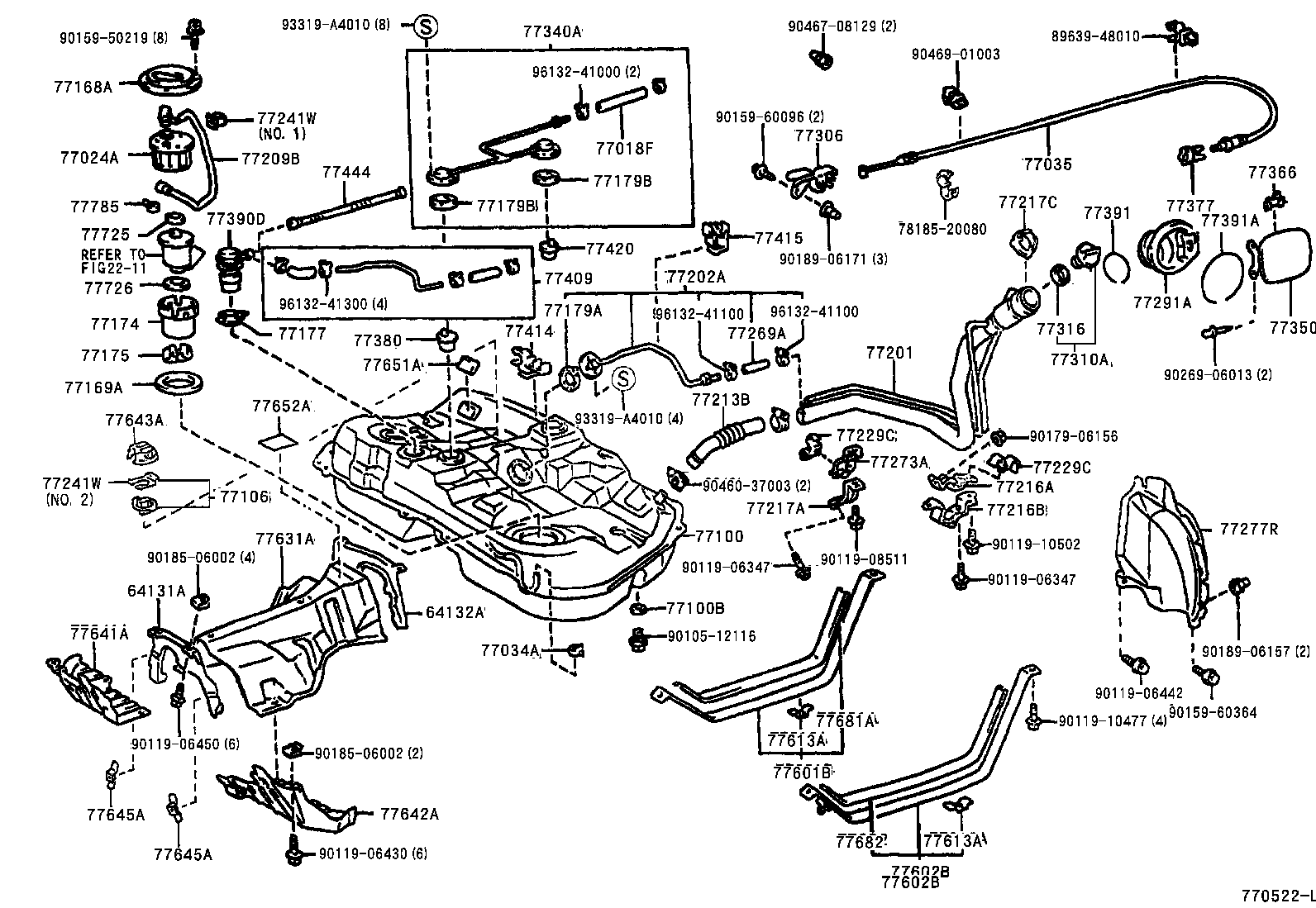 Toyota 77024-33020 PLATE SUB-ASSY, FUEL SUCTION