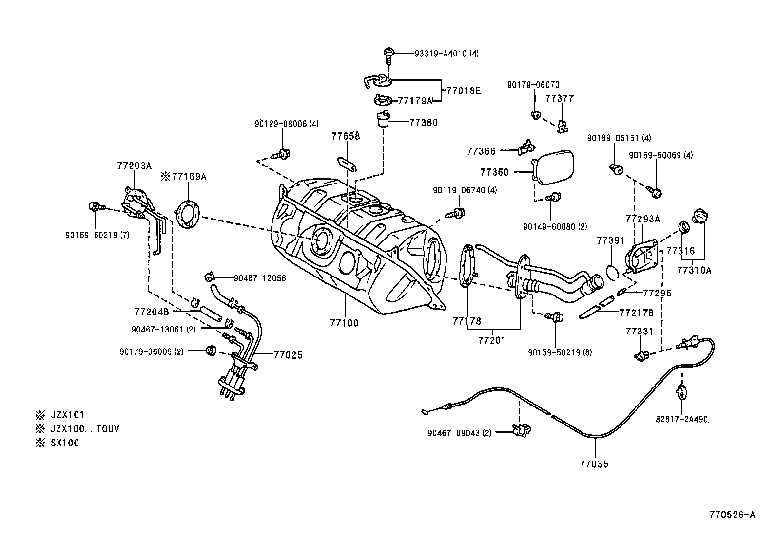 77259-22110 HOSE, FUEL product image