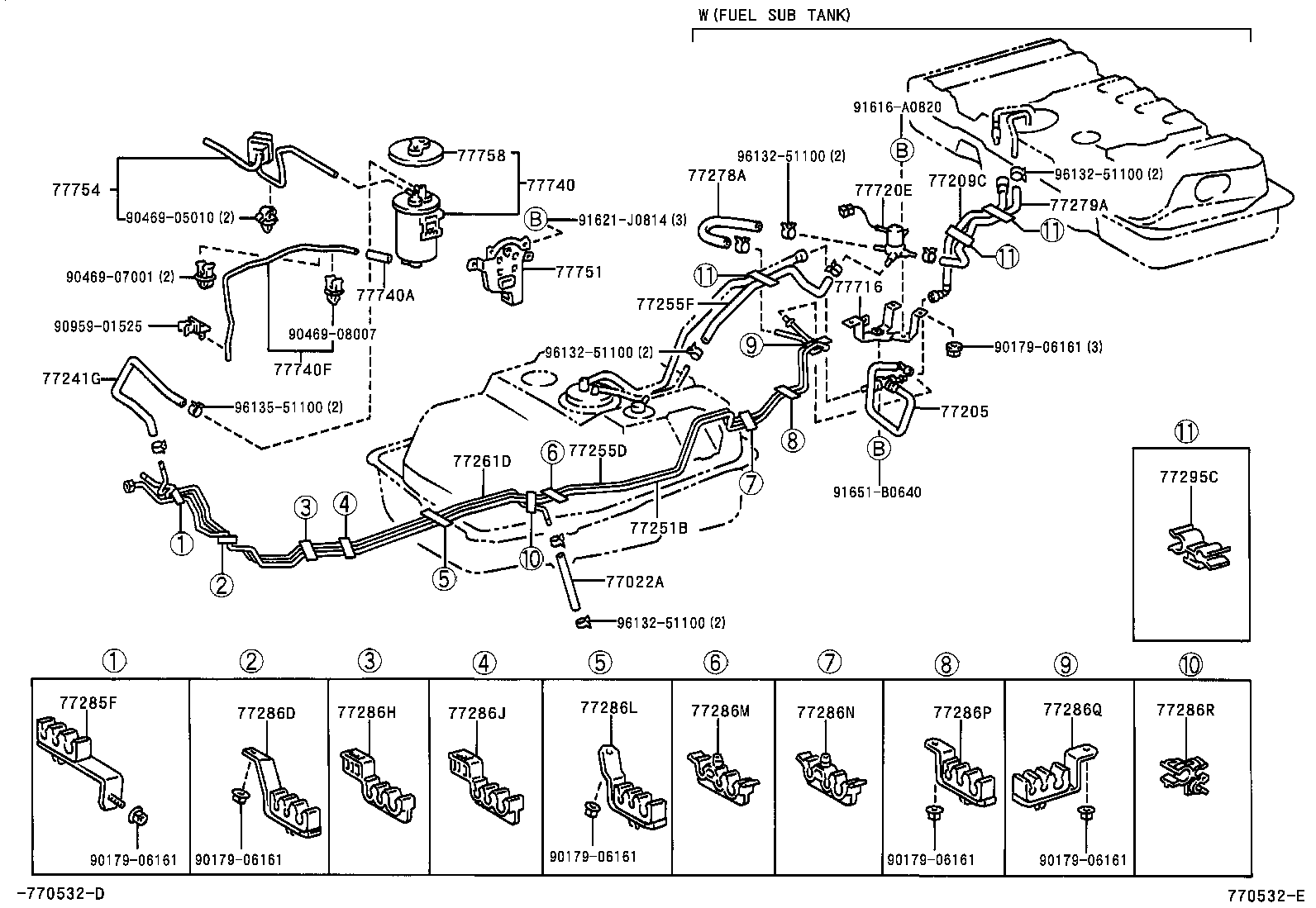 77001-60460 TANK SUB-ASSY, FUEL SUB product image