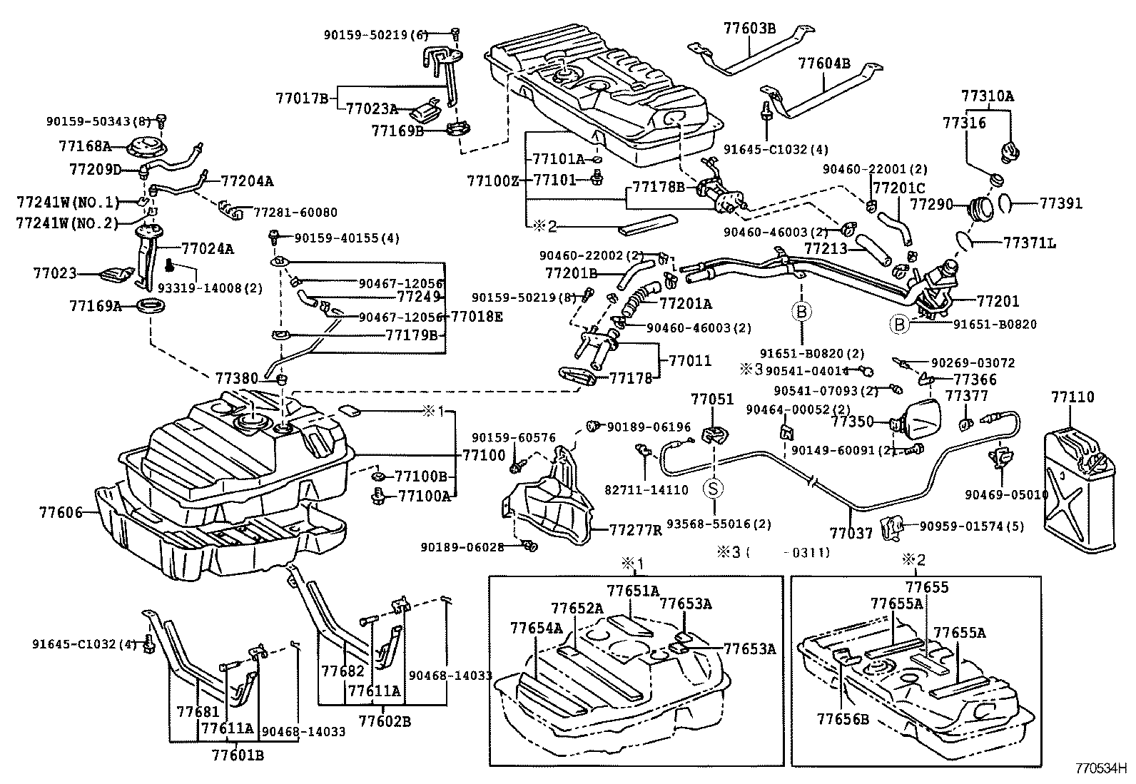 77001-60460 TANK SUB-ASSY, FUEL SUB product image