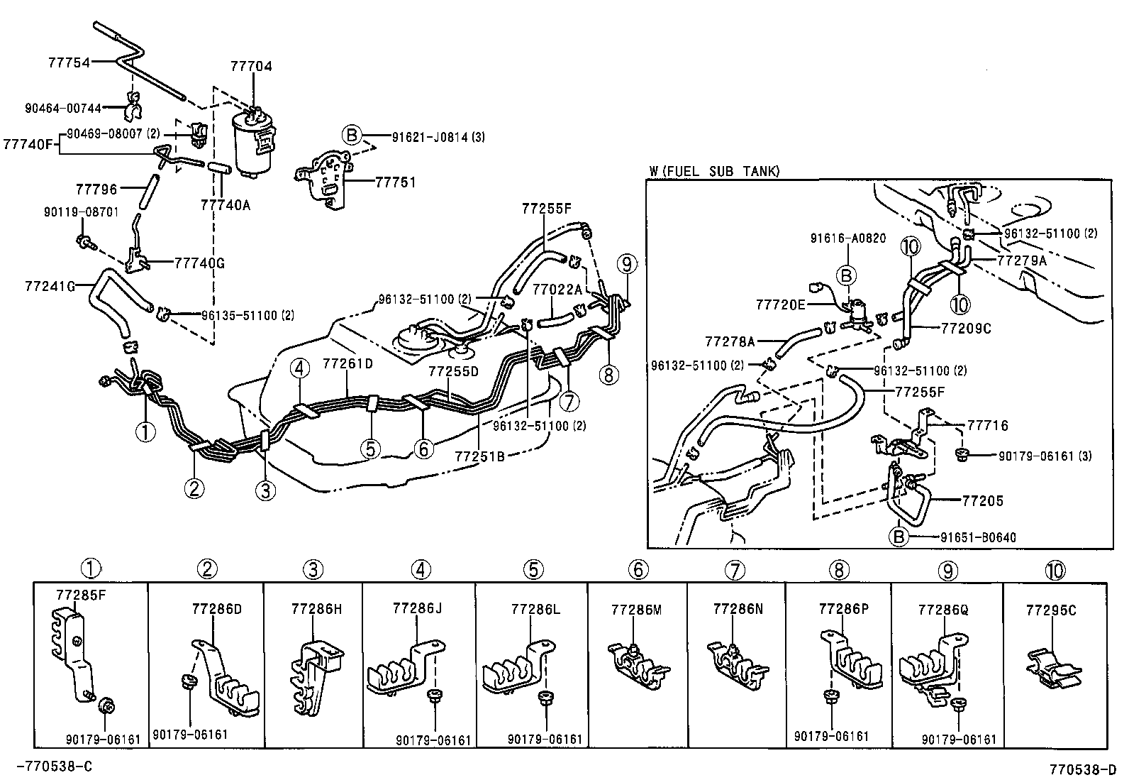 77001-60460 TANK SUB-ASSY, FUEL SUB product image