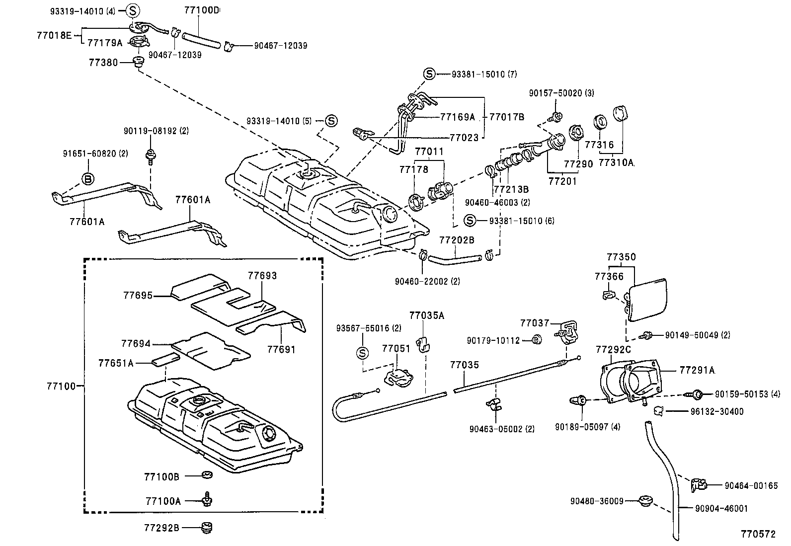 23271-46060 HOSE, FUEL, NO.1(FOR RETURN TUBE, NO.1) product image