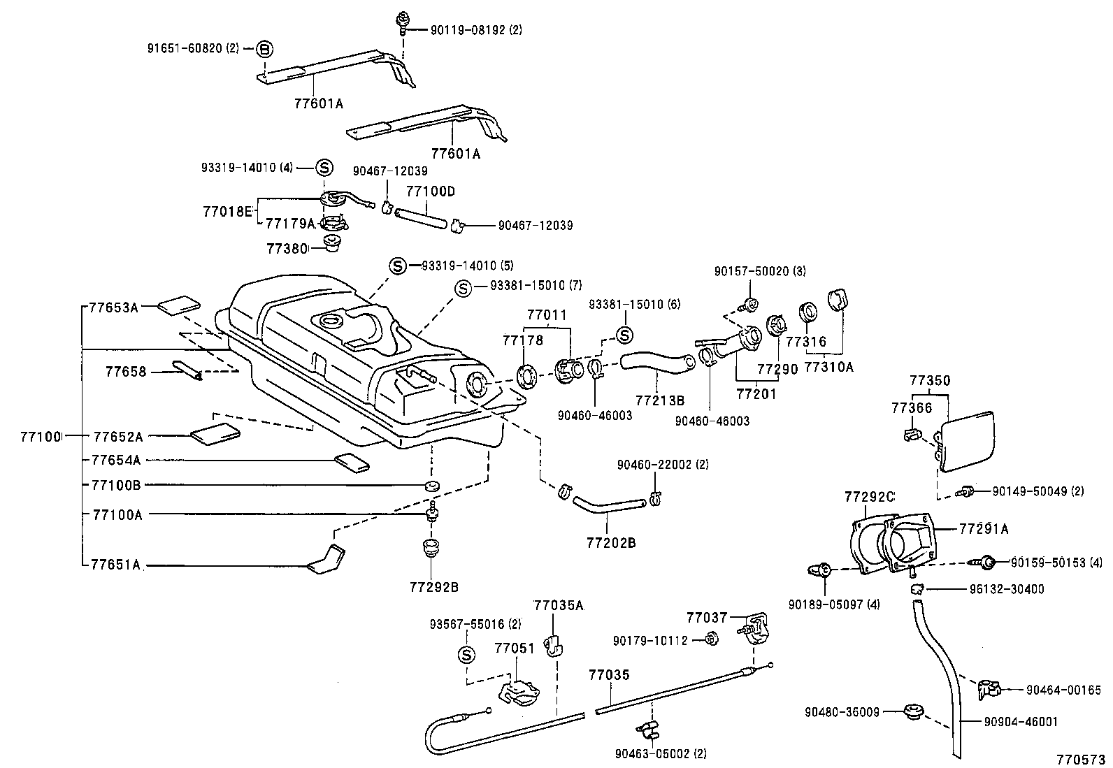 23271-46060 HOSE, FUEL, NO.1(FOR RETURN TUBE, NO.1) product image