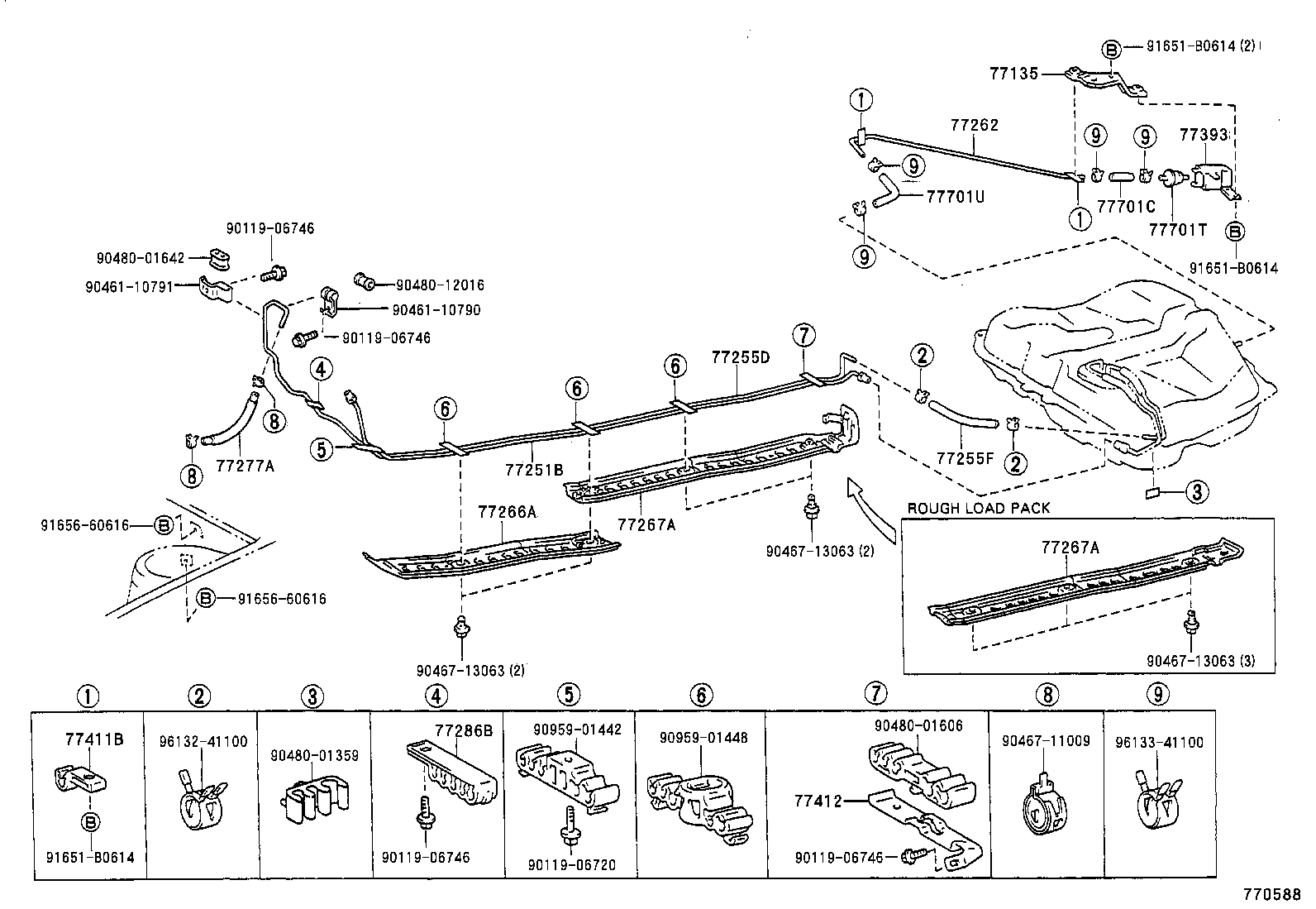 77267-20120 PROTECTOR, FUEL TUBE, NO.2 product image