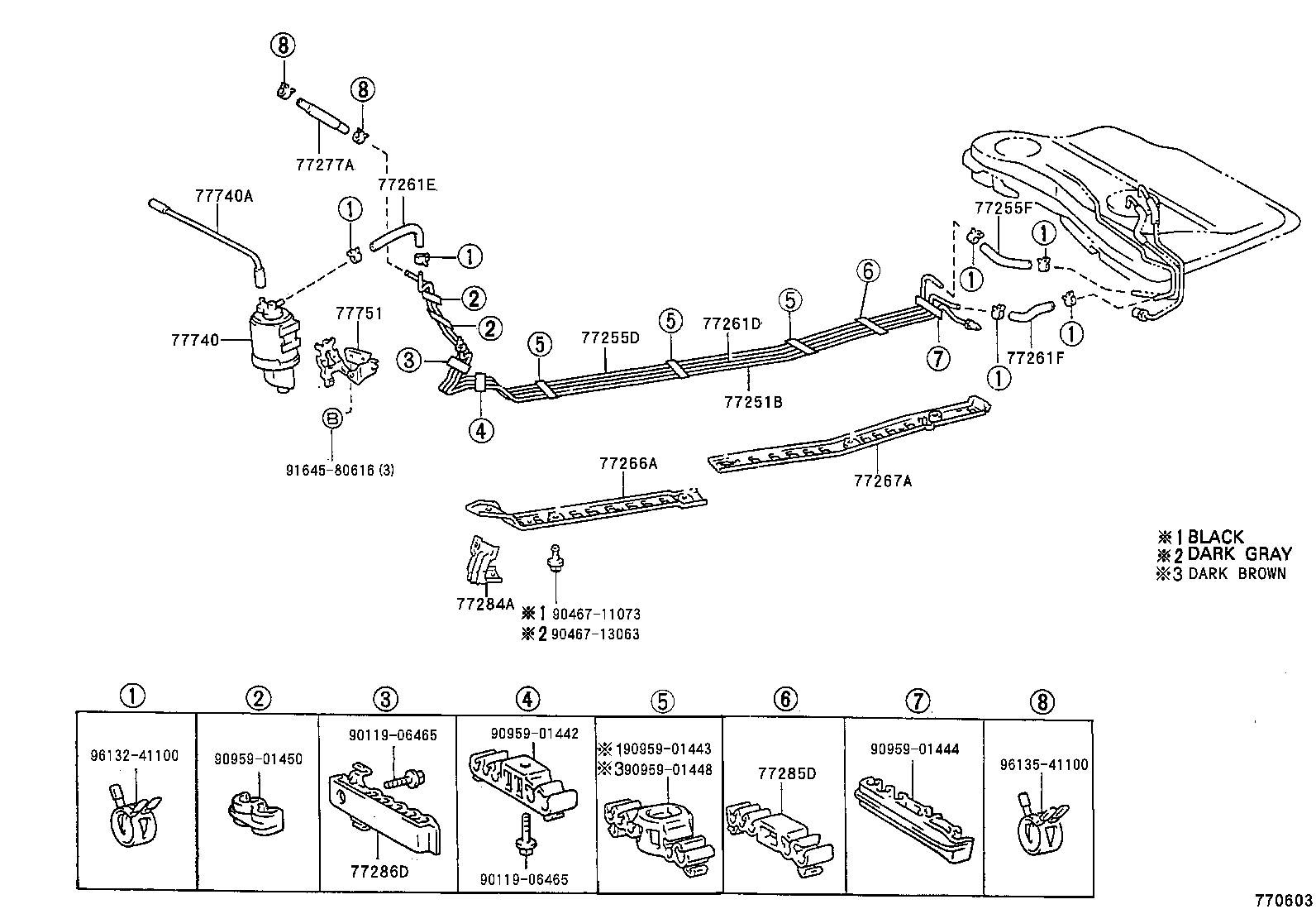 77360-12090 SPRING, FUEL FILLER OPENING LID HINGE product image