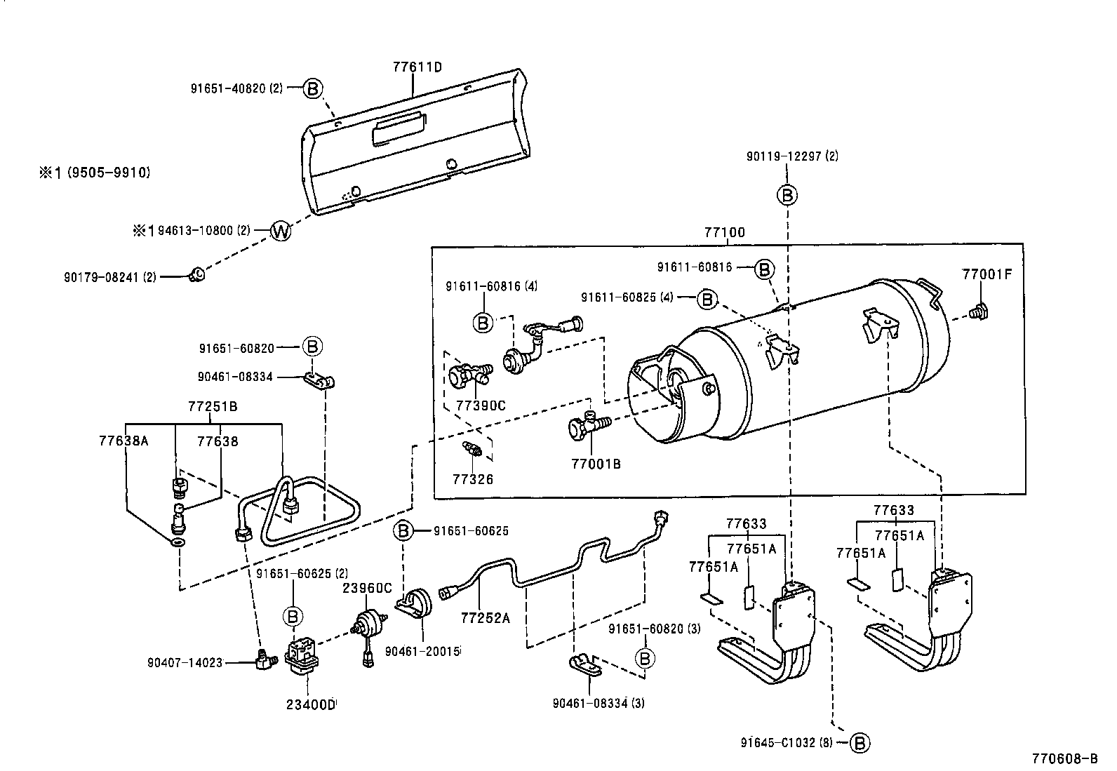 77206-25050 TUBE, FUEL MAIN, NO.2 product image